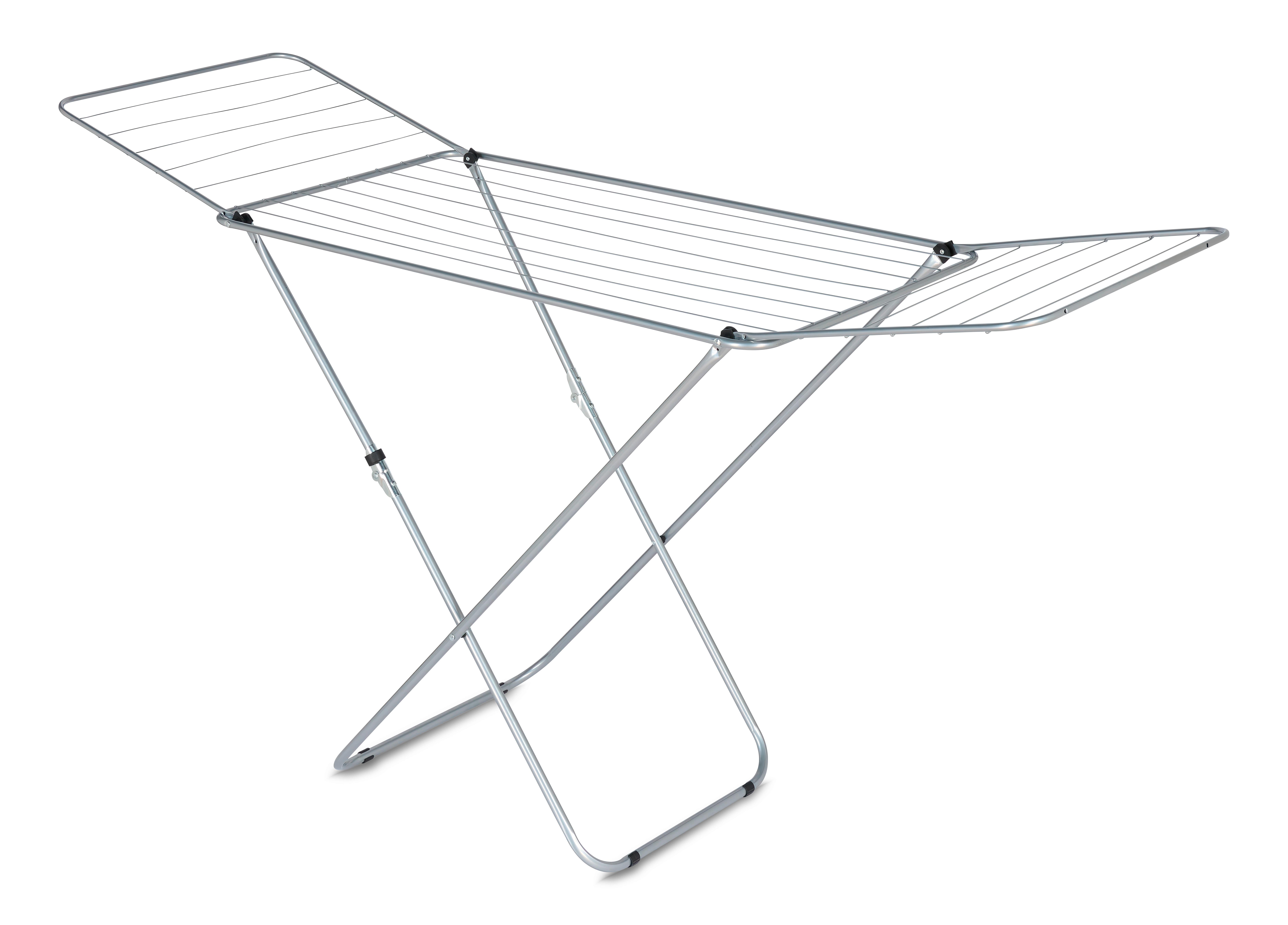 Wäscheständer Baster 180x55x90 mit Kindersicherung - Silberfarben, Basics, Kunststoff/Metall (180cm) - Homezone