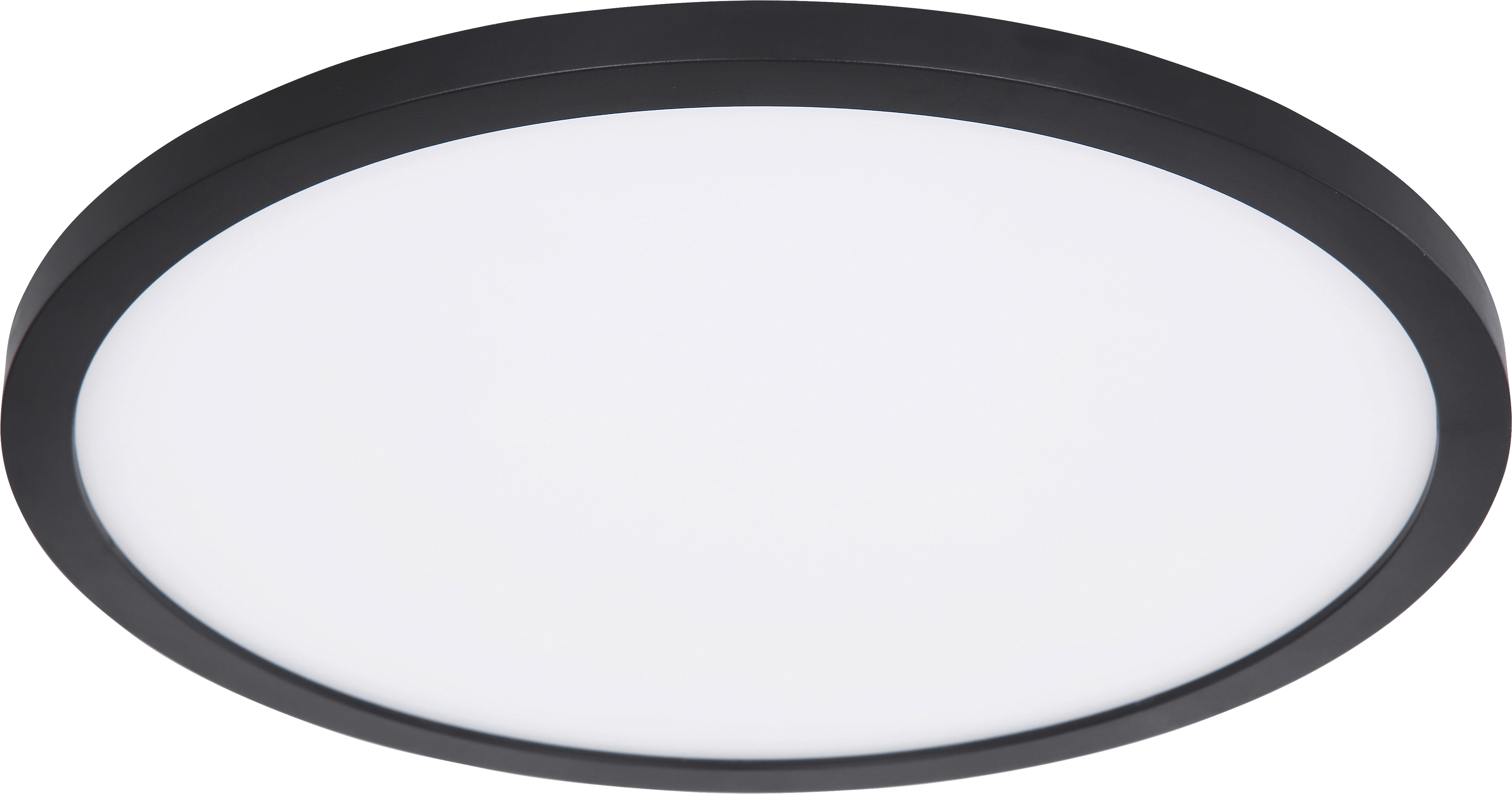 STROPNÉ SVIETIDLO DO KÚPEĽNE Ulol,P/V: ca. 42/2,5 cm,IP44 - čierna/biela, Konventionell, plast (42/2,5cm) - Mömax