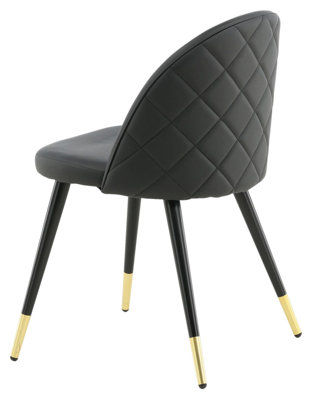 Stuhl-set Velvet - Schwarz, Design, Textil/Metall (50/77/48cm) - Livetastic