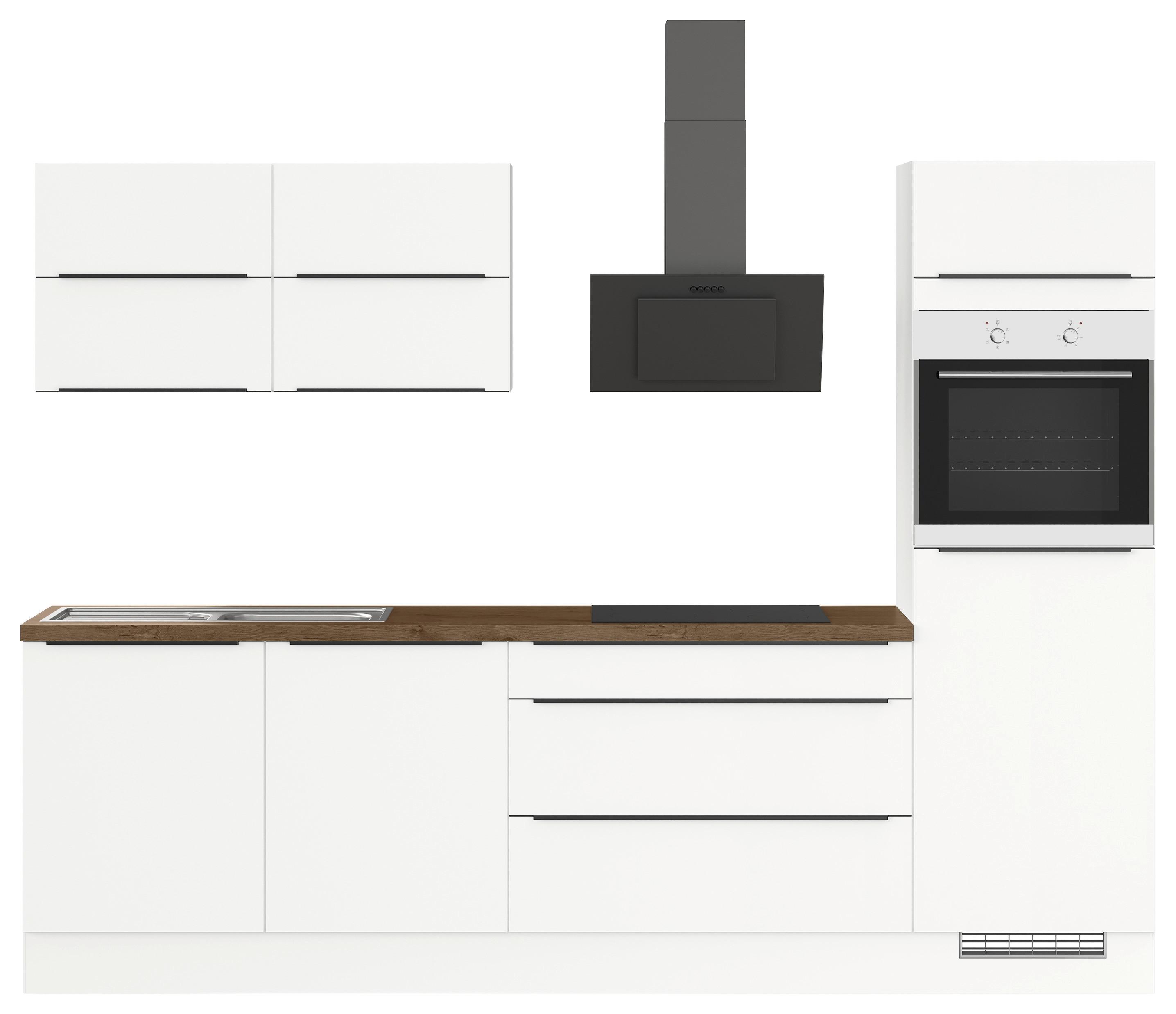 Küchenblock Ip315 Weiß B: 280 cm - Eichefarben/Weiß, Trend, Holzwerkstoff (280cm) - Impuls
