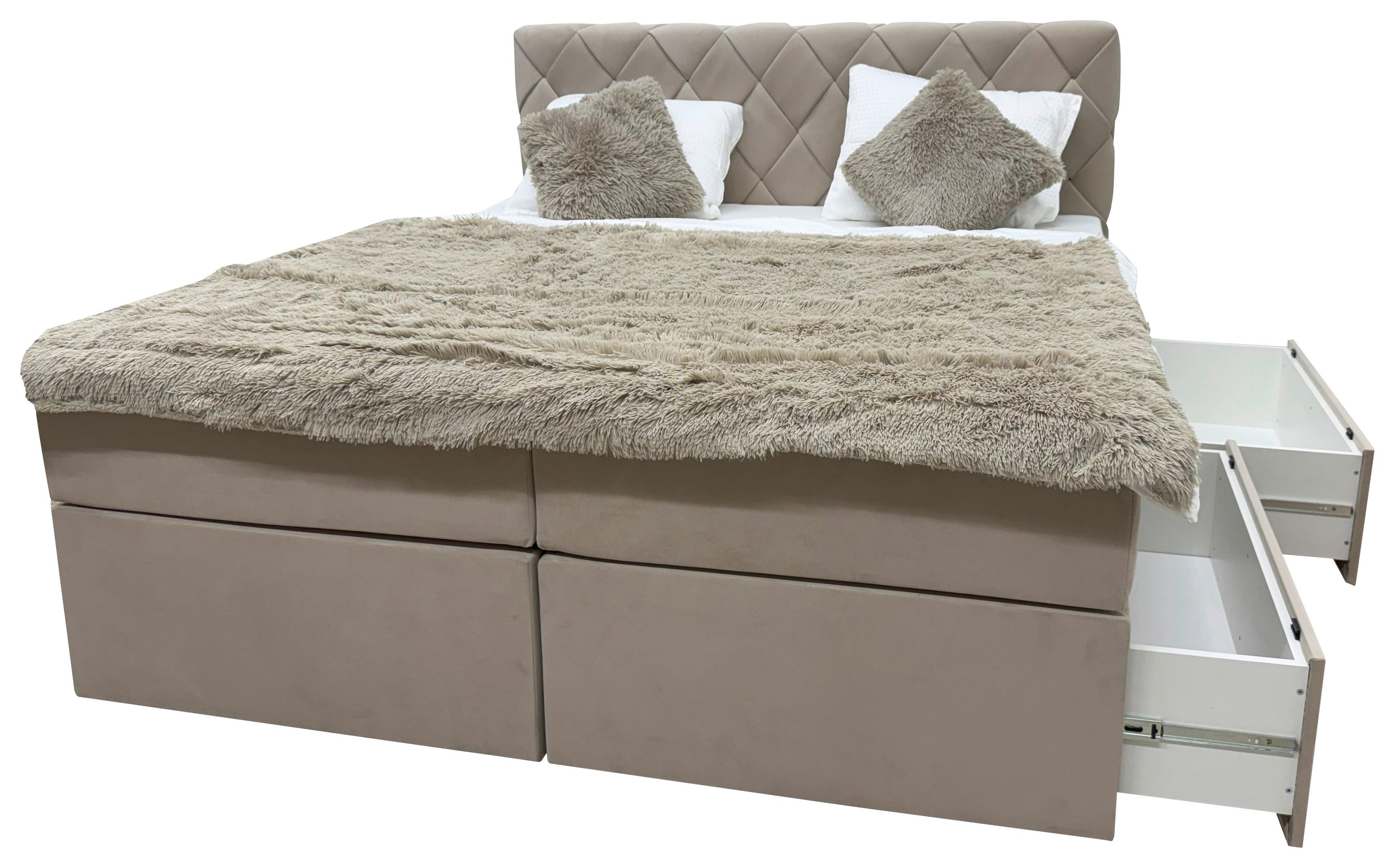 Boxbett Capri Beige, Lf: 140x200 Cm - Beige, MODERN, Textil (140/200cm) - Livetastic