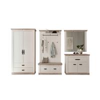 Garderobe Florenz Pinienfarbe/Hellbraun 341cm - Hellbraun/Pinienfarben, Design, Holzwerkstoff (341/201/45cm) - MID.YOU
