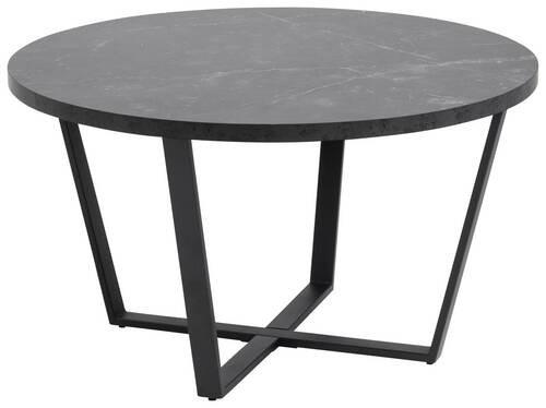 Konferenčný stolík AMBLE - čierna, Design, kov/kompozitné drevo (77/77/44cm) - MID.YOU