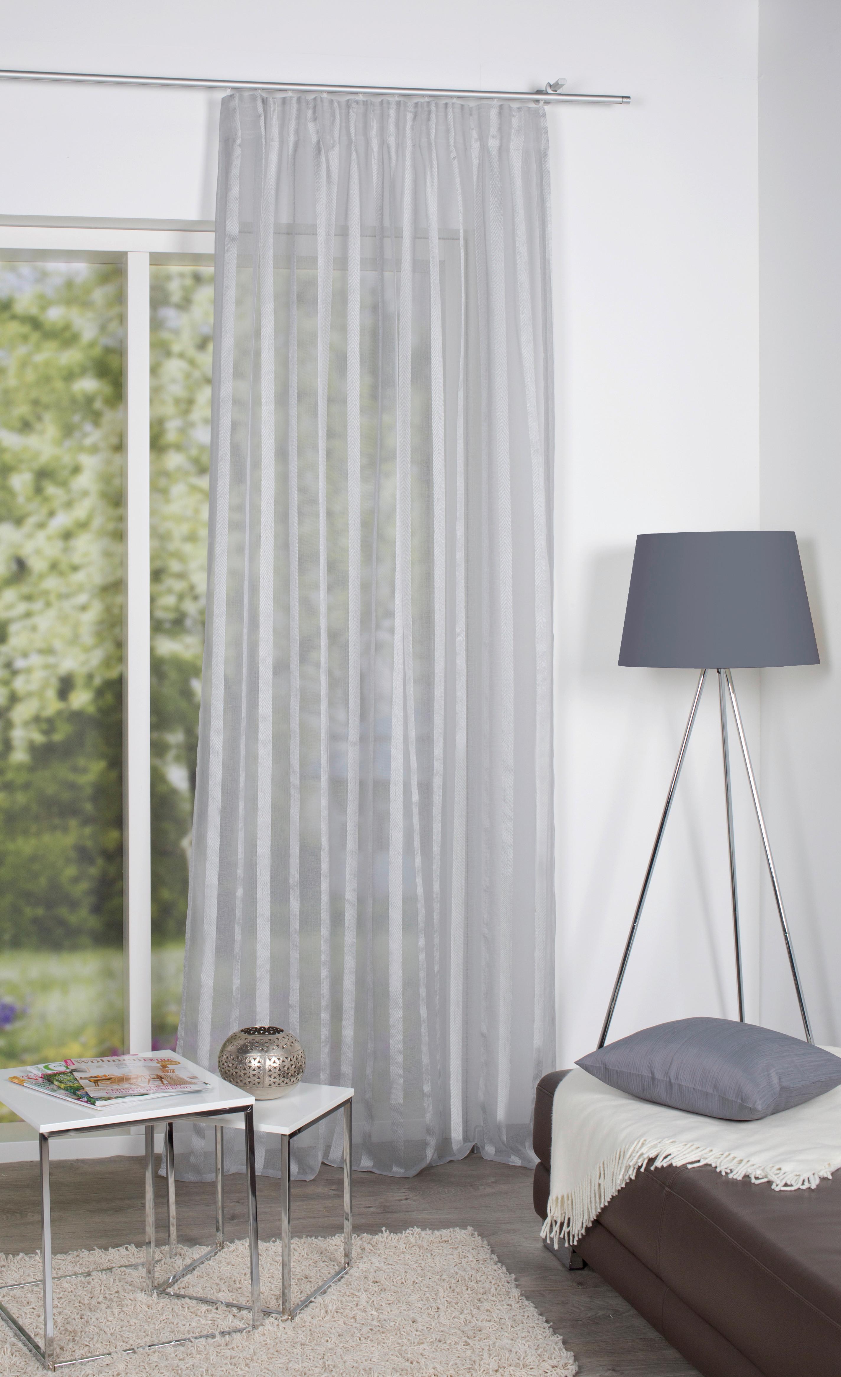 Fertigvorhang Eike - Grau, Basics, Textil (140/245cm)