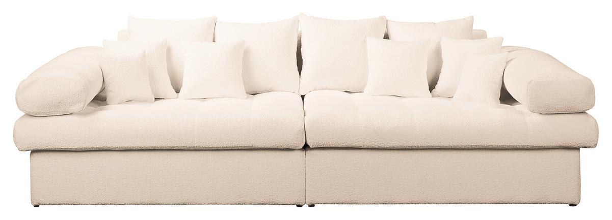 Bigsofa Naomi Creme B: 284 Cm - Creme/Schwarz, Design, Textil (284/94/148cm) - Livetastic
