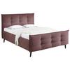 Polsterbett Mario B 140x200 cm Aubergine - Aubergine, Basics, Holzwerkstoff/Textil (140/200cm) - MID.YOU
