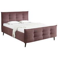 Polsterbett Mario B 140x200 cm Aubergine - Aubergine, Basics, Holzwerkstoff/Textil (140/200cm) - MID.YOU