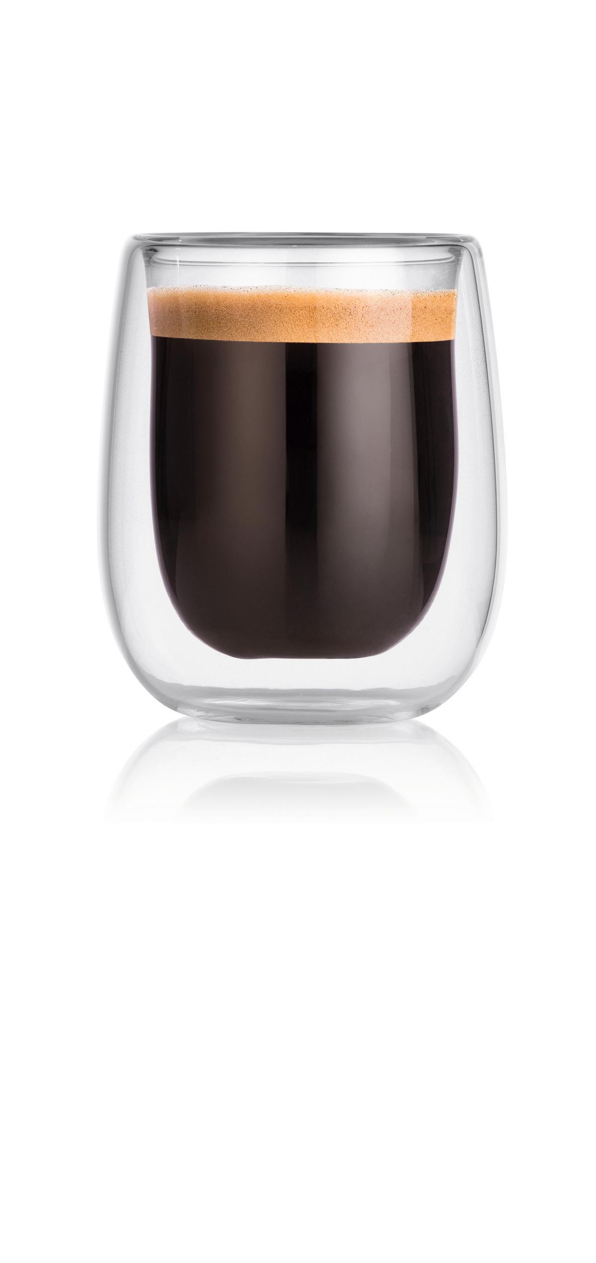 Gläser Doppelwandig, 4er-Set, Je ca. 80 ml - Transparent, Basics, Glas (5,5/6,5/7,5cm)