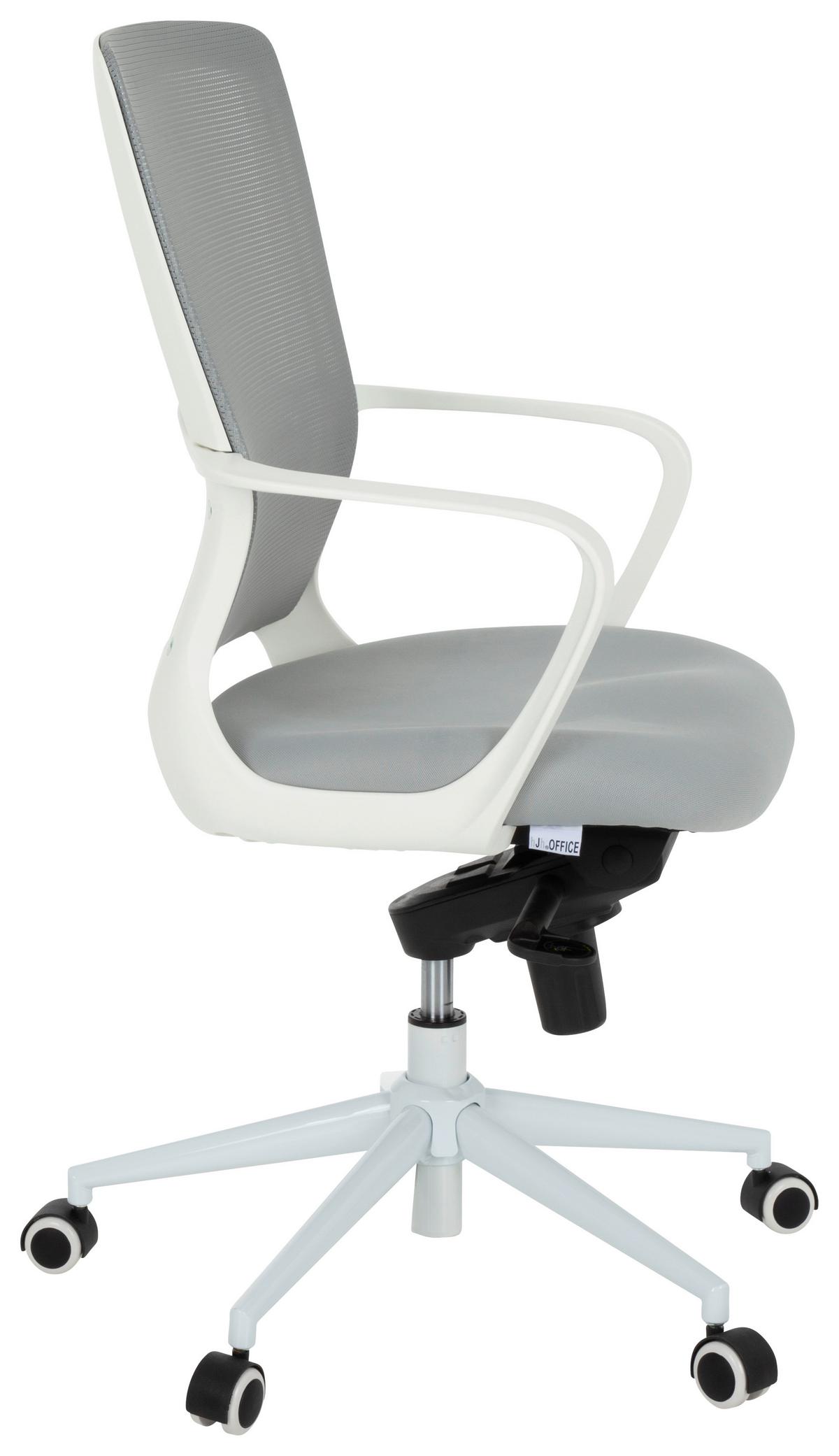 Drehstuhl Estria Grau/Weiß - Weiß/Grau, MODERN, Kunststoff/Textil (56/107/58cm) - MID.YOU