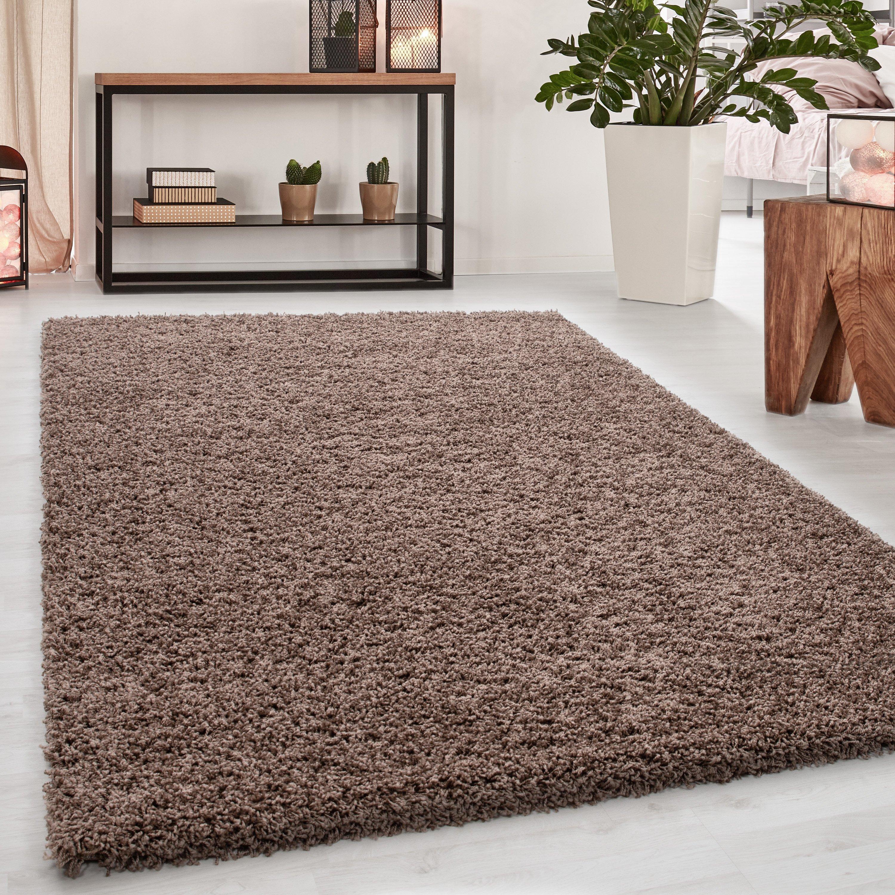 Hochflor Teppich Hellbraun Dream 120x170 cm - Hellbraun, KONVENTIONELL, Textil (120/170cm) - Novel