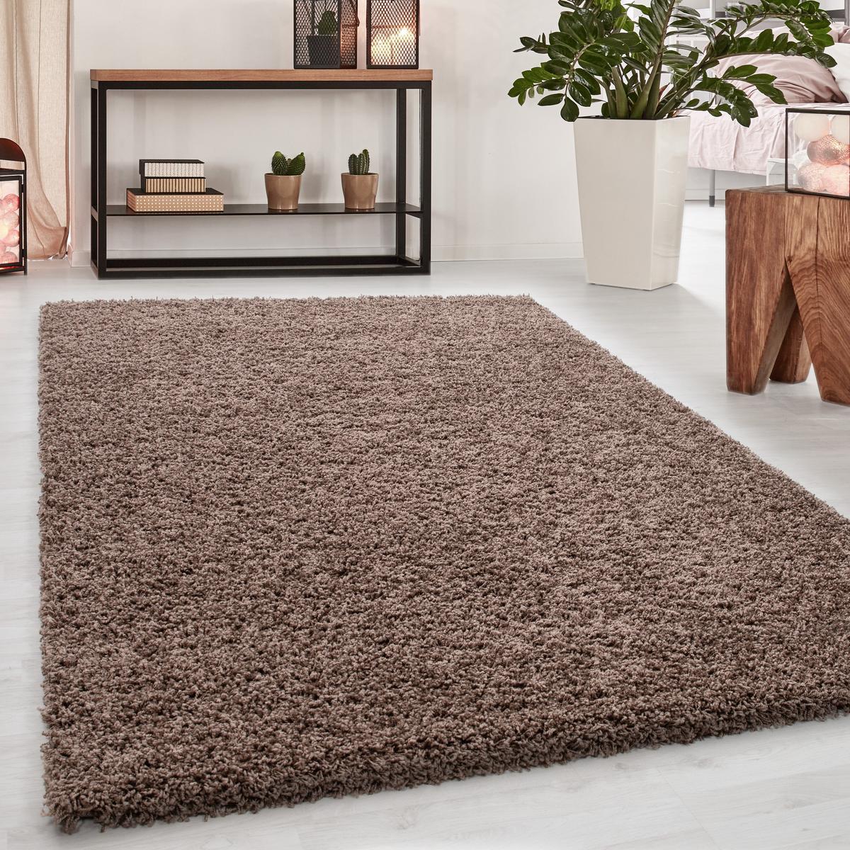 Hochflor Teppich Hellbraun Dream 120x170 cm - Hellbraun, KONVENTIONELL, Textil (120/170cm) - Novel