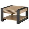Couchtisch + Lade Feli Eiche Artisan Dekor - Schwarz/Eiche Artisan, Design, Holzwerkstoff (70/70/42cm) - Livetastic