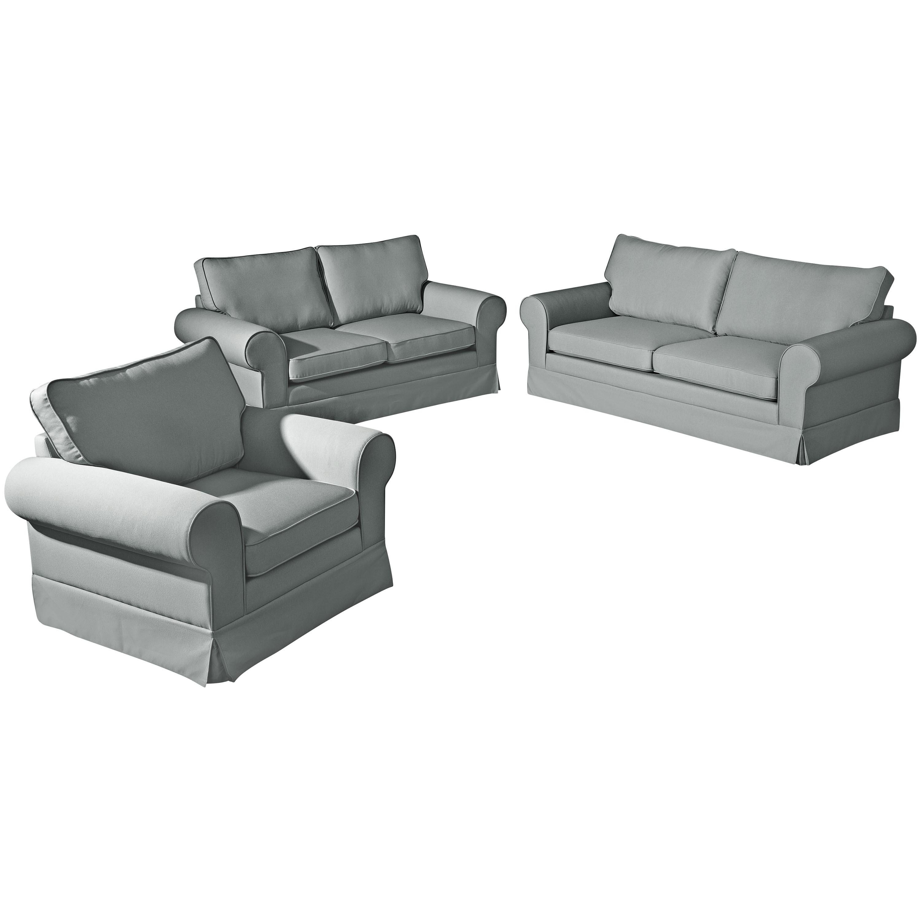 2-Sitzer-Sofa Hillary Mit Armlehnen Grau Leinenoptik - Grau, LIFESTYLE, Textil (172/85/89cm) - Max Winzer