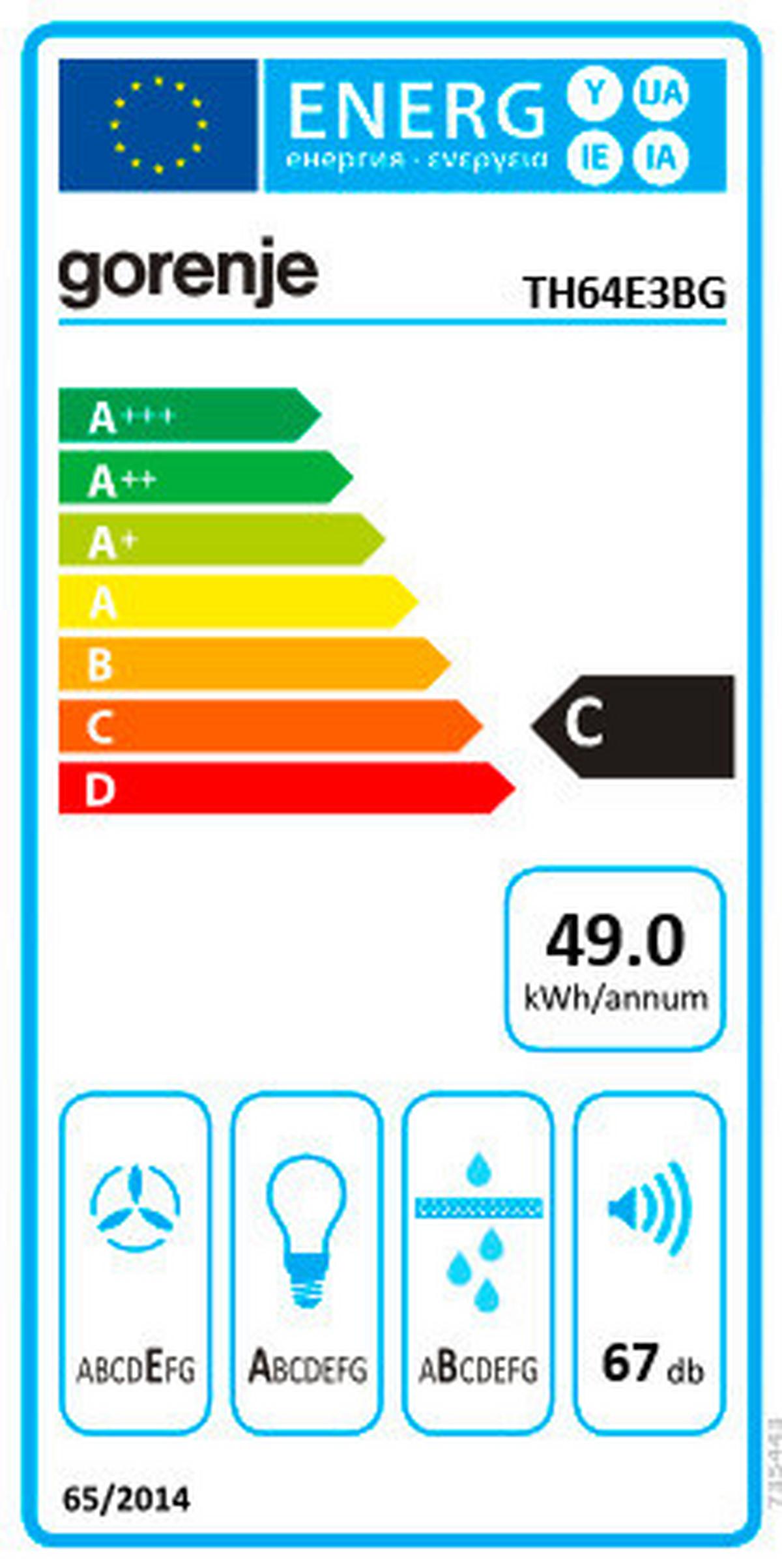 Flachschirmhaube Th64e3bg Schwarz B: 60 Cm, Led - Schwarz, Basics (60/17/30,6cm)