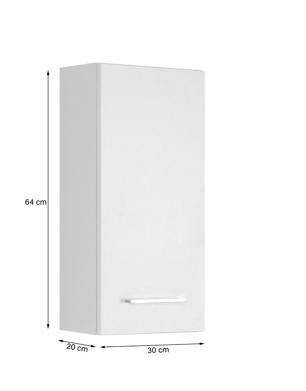 Hängeschrank Paris Eiche Wotan/weiß B: 30 Cm - Eiche Wotan/Weiß, MODERN, Holzwerkstoff (30/64/20cm) - Held