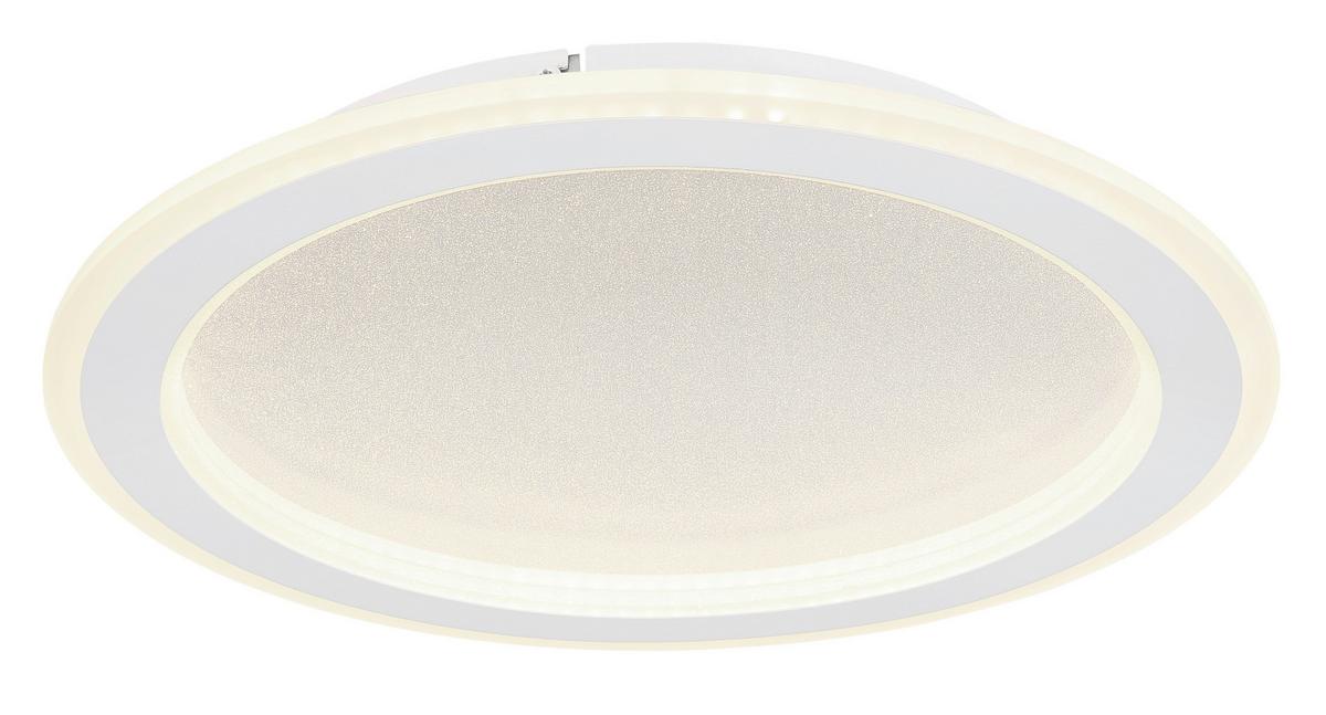 LED-Deckenleuchte 48917-24 - Opal/Weiß, KONVENTIONELL, Kunststoff/Metall (40/5cm) - Globo
