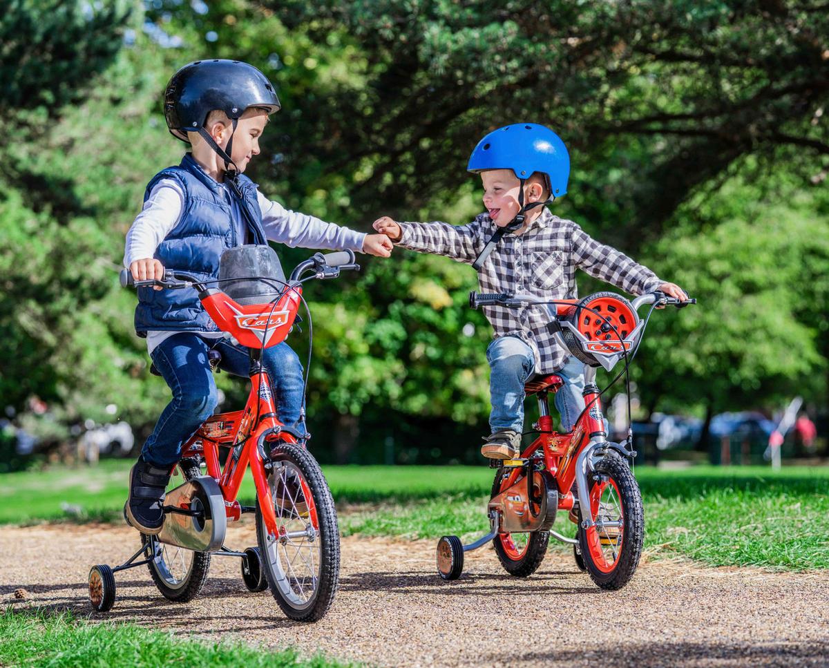Kinderfahrrad Mit Stützrädern Cars 16 Zoll - Rot, Basics, Metall (54/78,1/106cm)