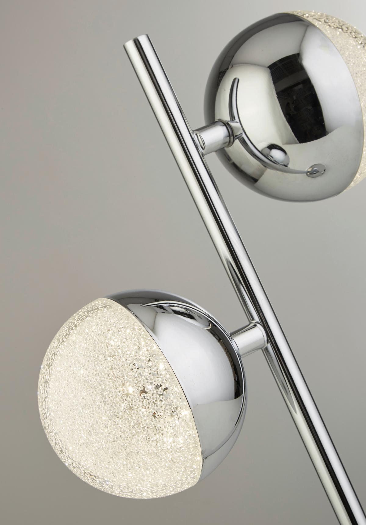 LED-Tischleuchte Marbles Eu5087cc - Klar/Chromfarben, Design, Kunststoff/Metall (22/13/45cm)