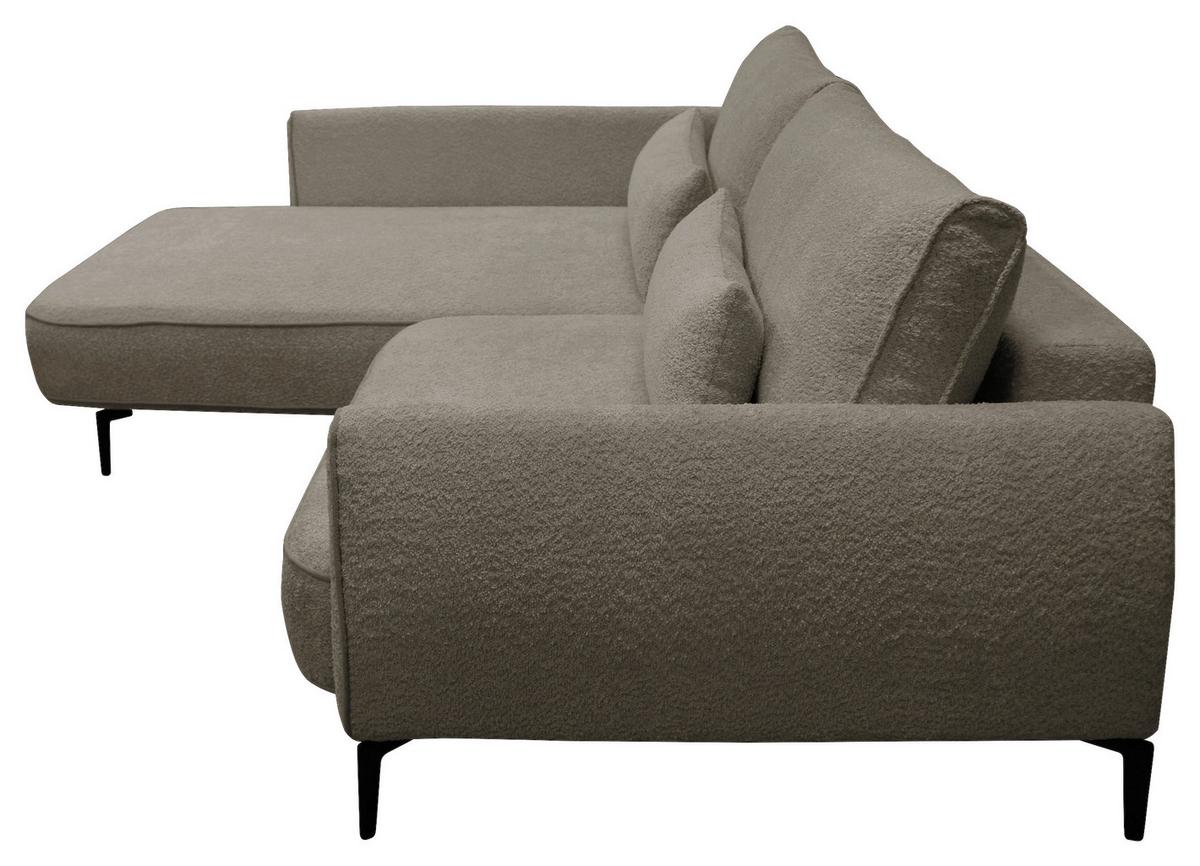 Ecksofa Abriamo Beige 204x273 cm - Beige/Schwarz, Design, Textil (204/273cm) - MID.YOU