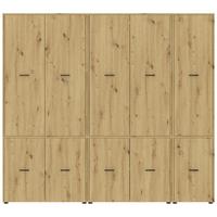 Kleiderschrank Kivo Eiche Artisan Dekor, B: 225 cm - Eiche Artisan, Basics, Holzwerkstoff (225/199,6/52,1cm)