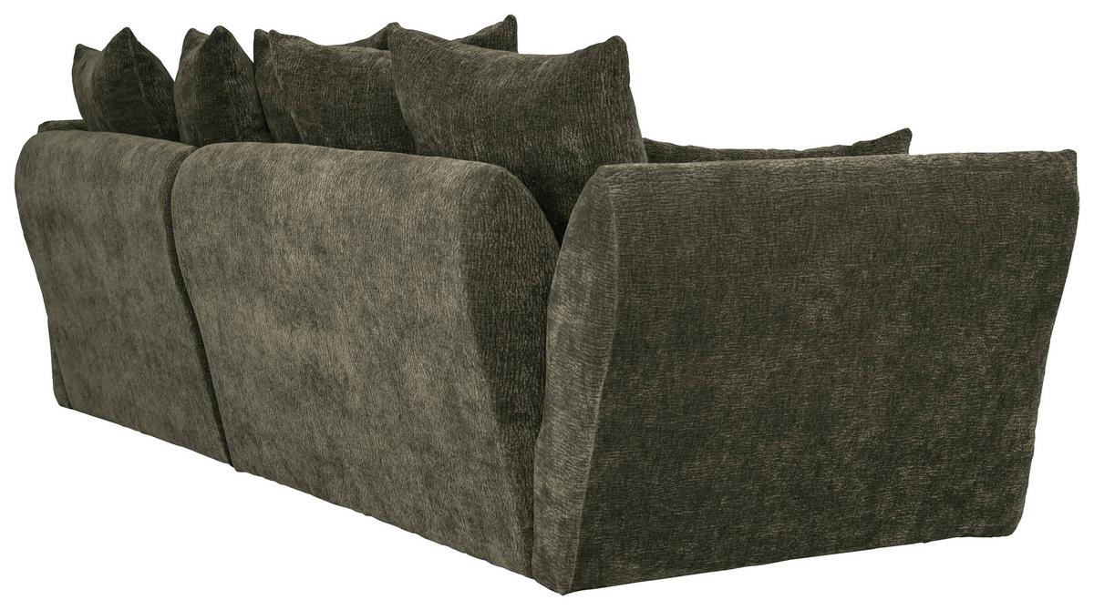 Univerzálna sedačka CAMMELLIO, zelená ženilka, 7 vankúšov - čierna/zelená, Modern, textil (296/189cm) - Mömax