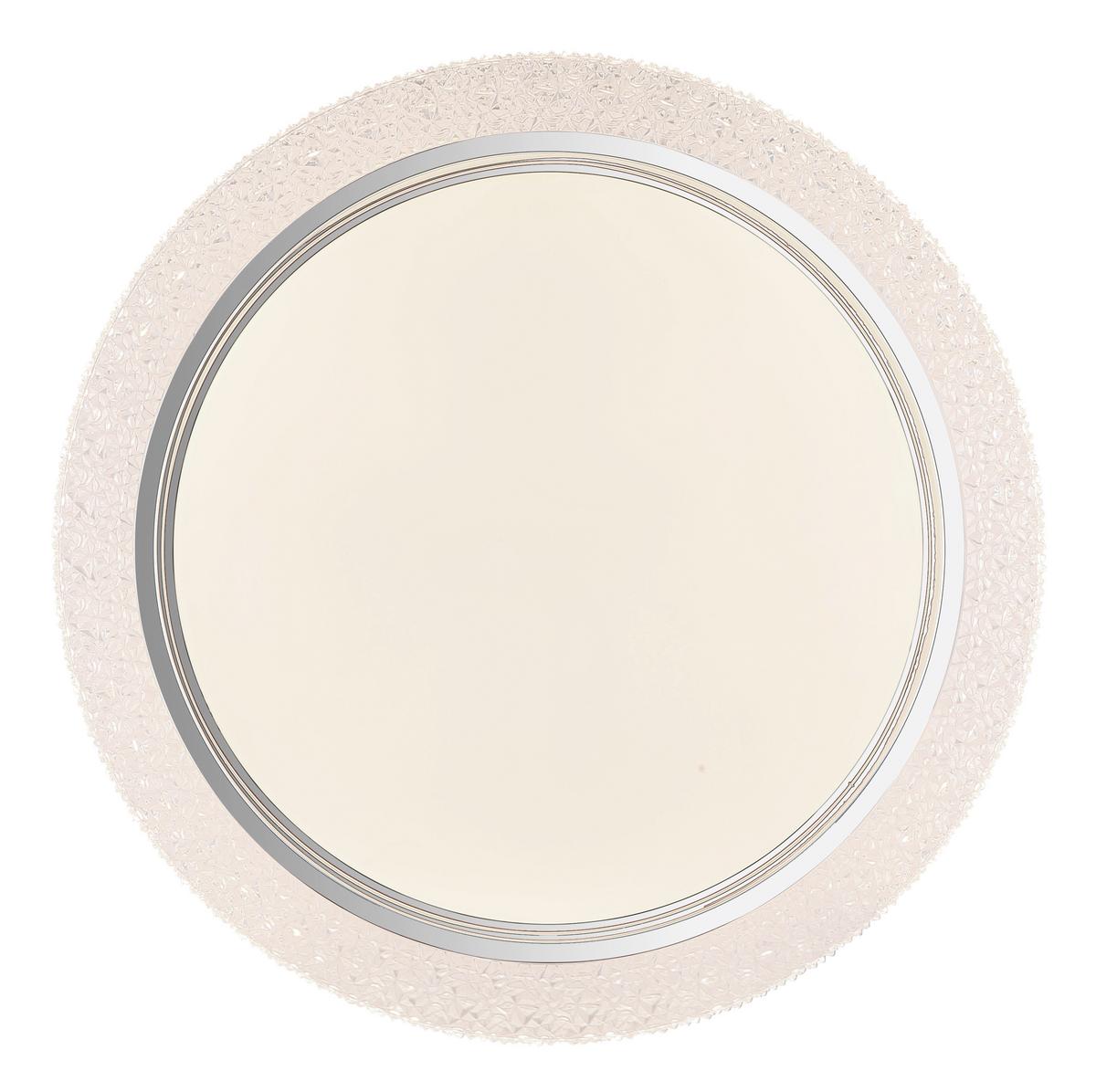 Led-deckenleuchte 41265k - Klar/Chromfarben, Basics, Kunststoff/Metall (40/8cm) - Globo