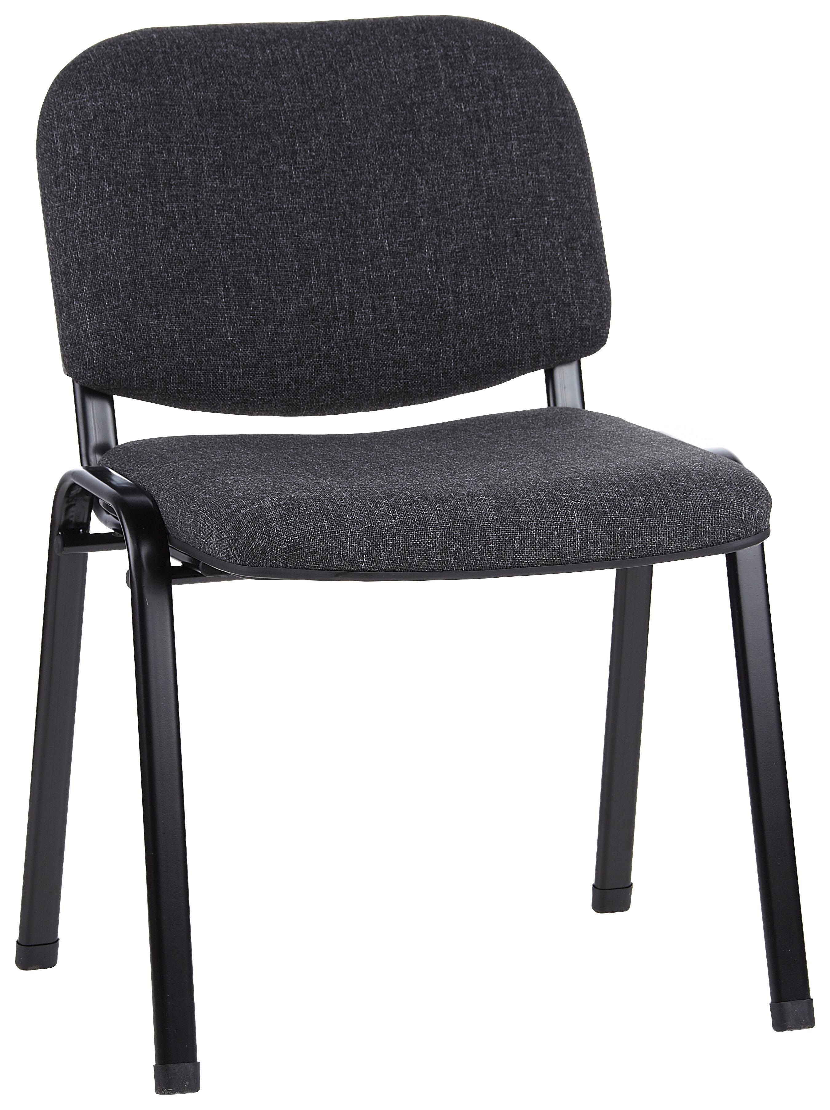 Besucherstuhl Xt 600 Sw Anthrazit/Schwarz Bis 100 Kg - Anthrazit/Schwarz, Basics, Textil/Metall (58/84/41cm) - MID.YOU