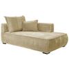 Recamiere Modena Rechts Beige, B: 208 Cm - Beige/Schwarz, Design, Textil (207/75/121cm) - MID.YOU