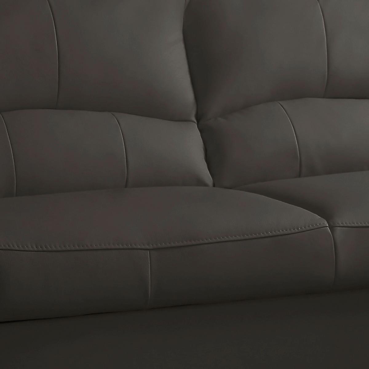 Ecksofa Tilo Dunkelbraun S: 227 cm - Dunkelbraun/Schwarz, Design, Leder/Textil (227/168cm) - Livetastic