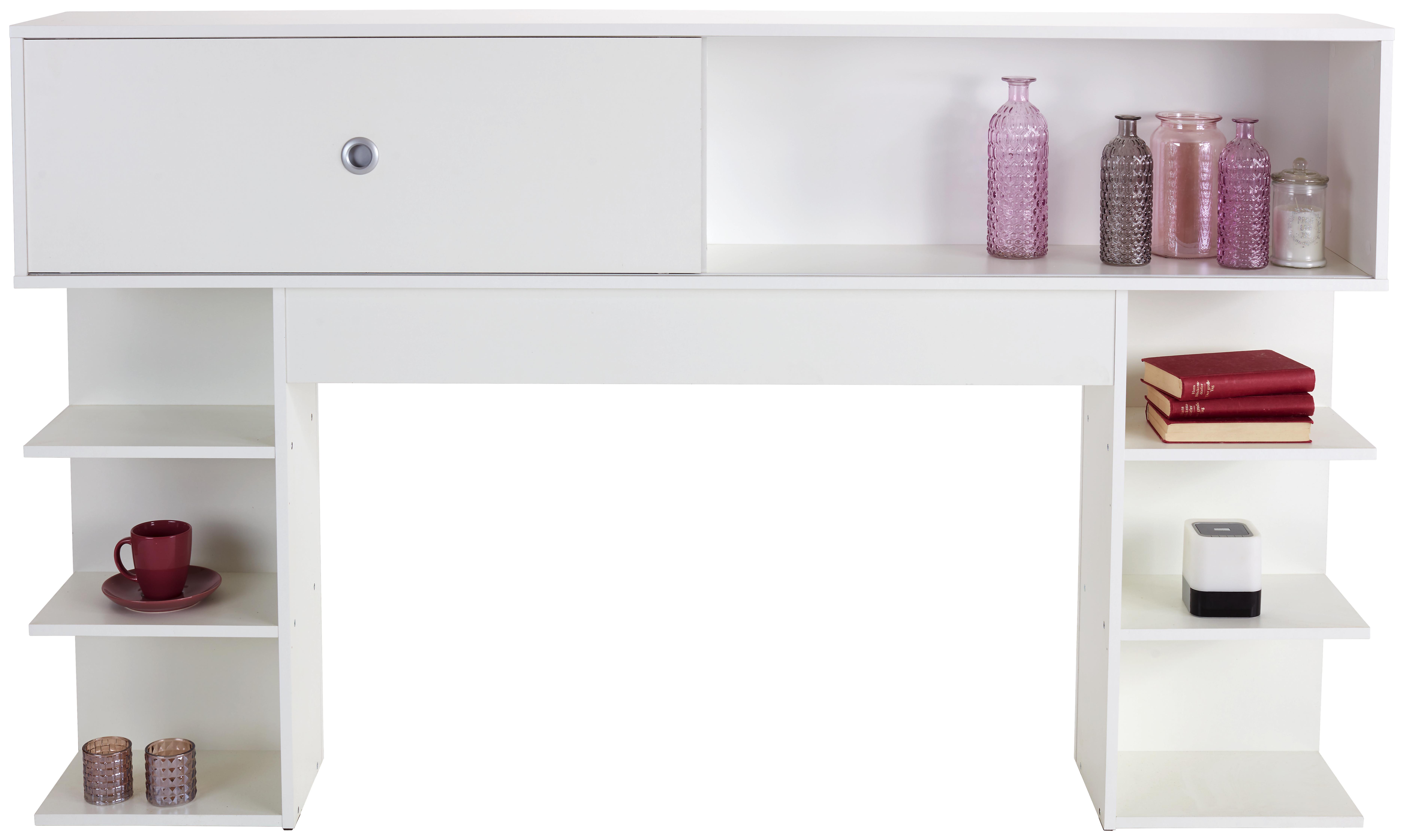 Bettüberbau Azurro 180 - Eichefarben/Hellgrau, KONVENTIONELL, Holzwerkstoff (185/111/27cm)