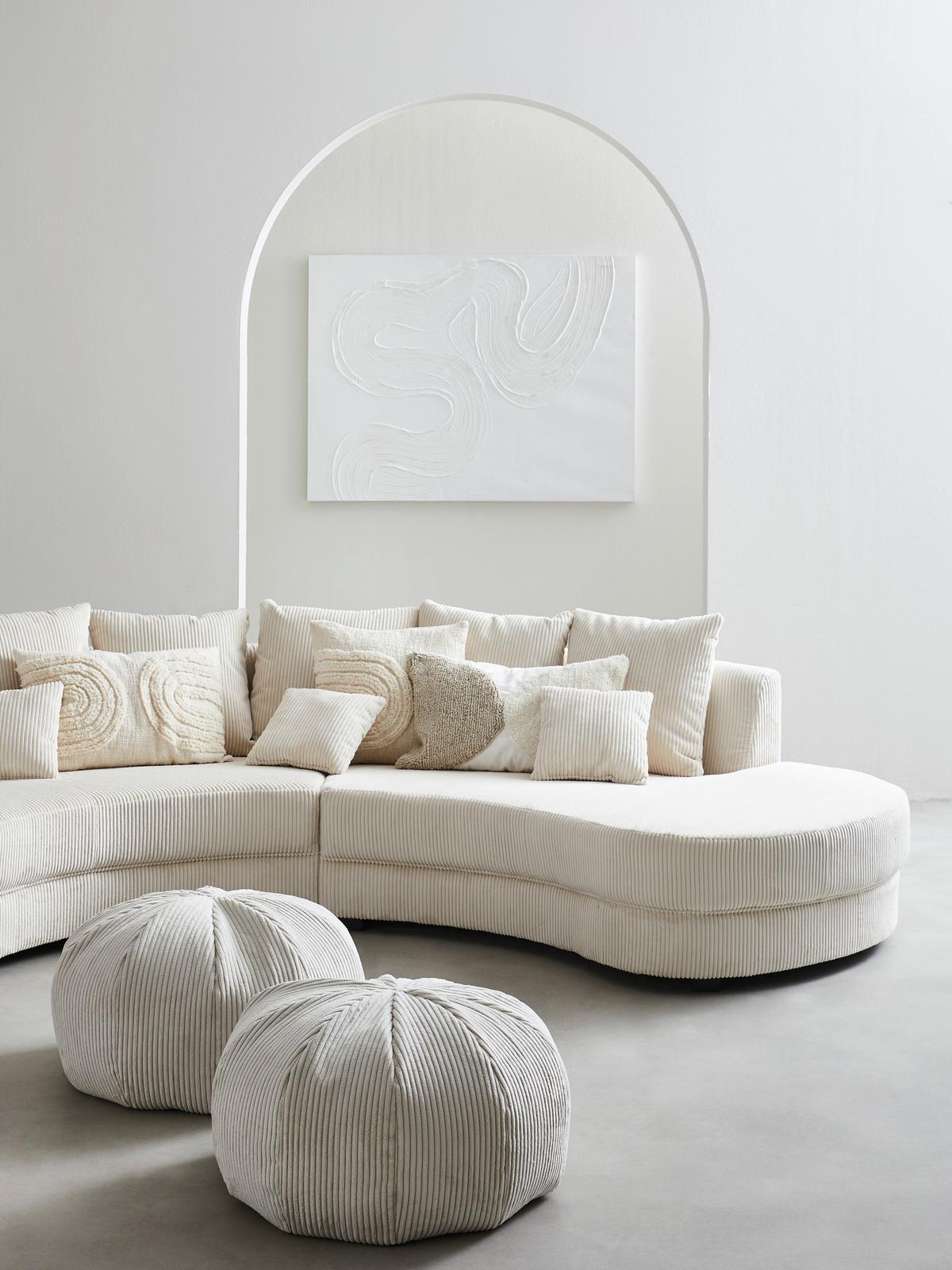 Wohnlandschaft Limoncello Beige S: 300/160 Cm - Beige/Schwarz, Design, Textil (300/160cm) - Livetastic