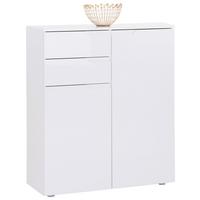 Kommode 100cm Hilton, Weiß Hilton - Weiß Hochglanz/Weiß, MODERN, Holzwerkstoff (100/119,8/40cm)