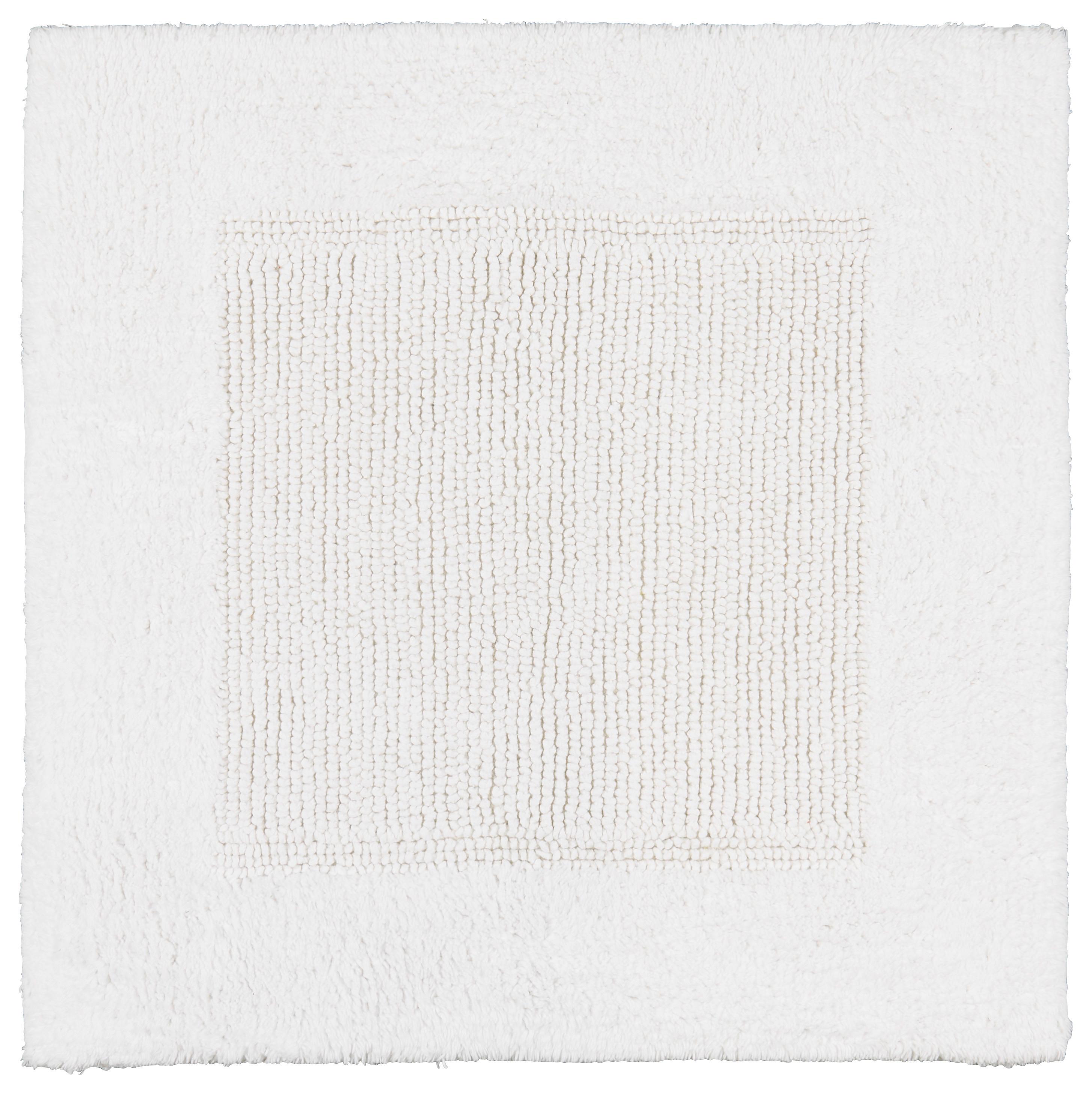 Koupelnová Předložka Karen, 50/50cm, Bílá - bílá, Konvenční, textil (50/50cm) - Premium Living