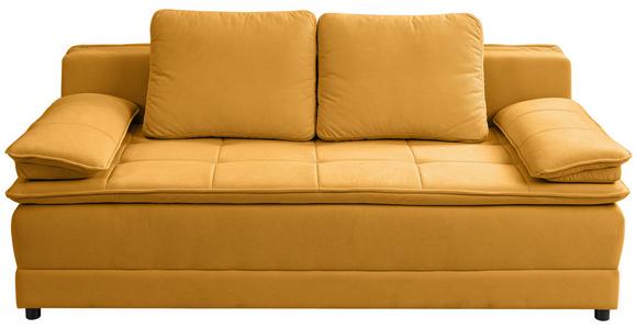 Schlafsofa Alice - Gelb/Schwarz, MODERN, Textil (202/73-92/105cm) - Luca Bessoni