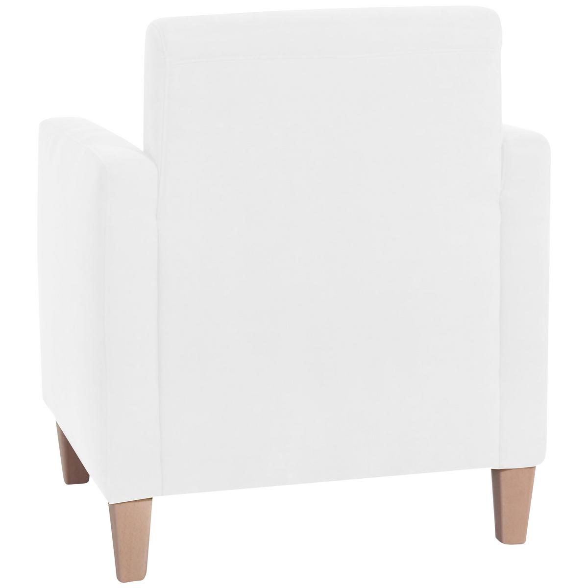 Polstersessel Mit Armlehnen Milla Samt Creme - Creme/Naturfarben, Design, Textil (71/81/70cm) - Max Winzer