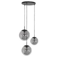 Pendelleuchte Bollique - Schwarz, Trend, Glas/Metall (25/40-150/120cm)