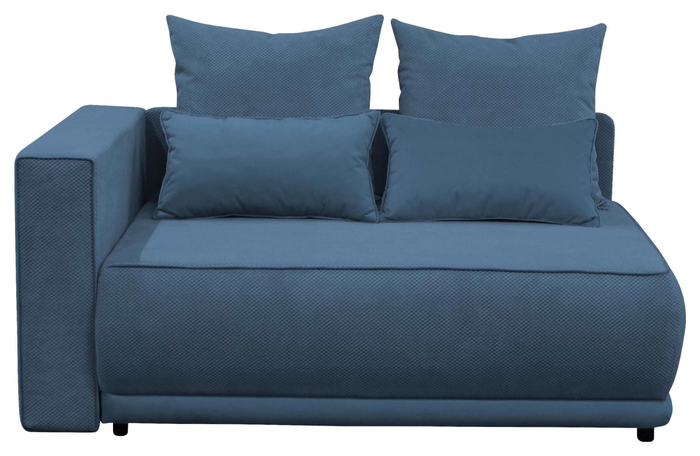Récamiere Iga Li Blau B: 168 Cm - Blau/Schwarz, Design, Textil (168/73/99cm) - MID.YOU