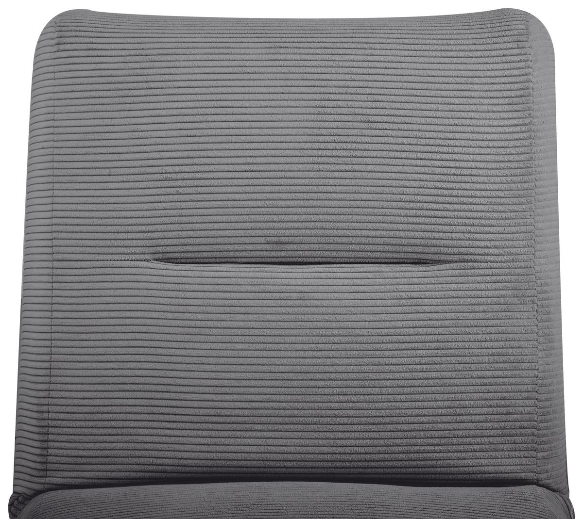 Schlafsessel Luna Grau B: 80 Cm - Grau, Design, Textil (81/88/160cm) - Livetastic