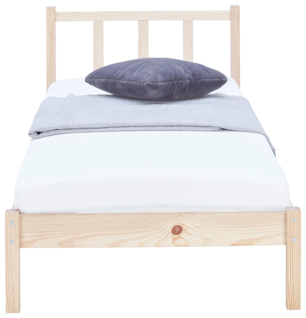 Massivholzbett Maren *ph* Ohne Lattenrost,90x200cm Natur - Naturfarben, Basics, Holz (90/200cm)