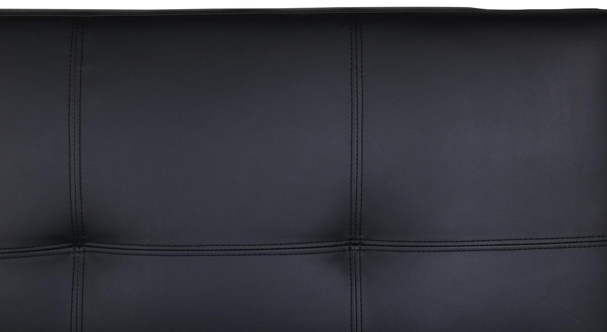 Schlafsofa Bodil - Schwarz, Design, Textil/Metall (180/80/55cm) - Livetastic