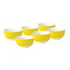 Müslischalenset Gelb Weiß 6-Teilig D: 14 Cm - Gelb/Weiß, Basics, Keramik (14/6cm) - Van Well