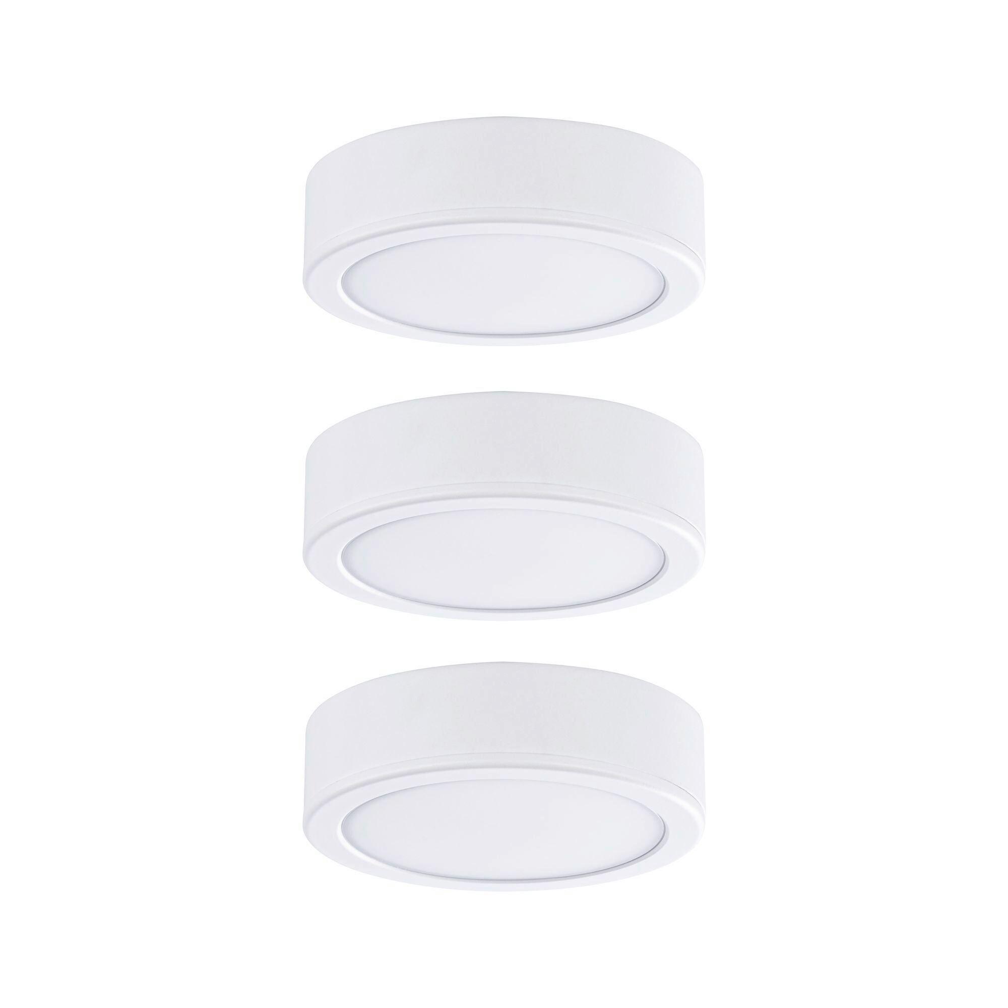 Unterbauleuchte 3xled 3 W Kunststoff Weiß Flach - Weiß, Basics, Kunststoff (6,5/1,7cm) - Paulmann