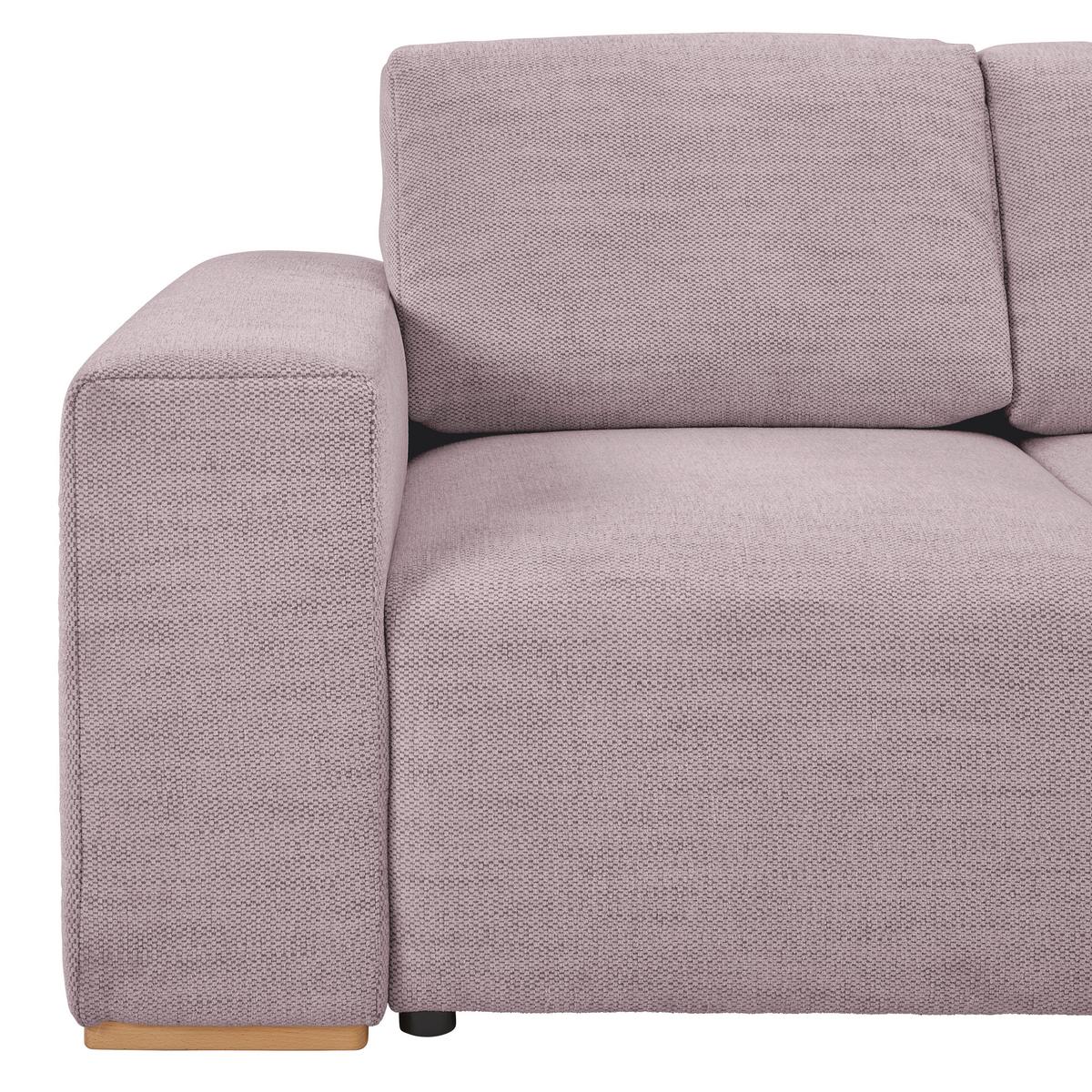 Wohnlandschaft Vouge Altrosa U: 283x371x208 Cm - Buchefarben/Schwarz, KONVENTIONELL, Textil (283/371/208cm) - Livetastic