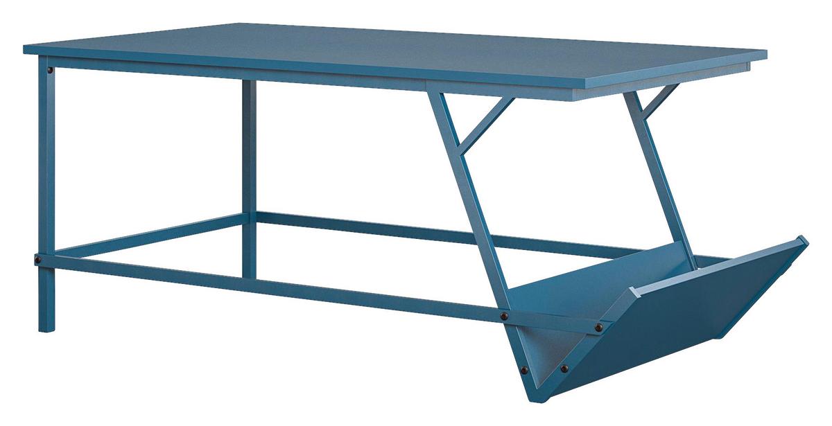 Couchtisch Regal Mit Ablagefach Blau - Blau, Design, Holzwerkstoff (105/47/58cm) - MID.YOU