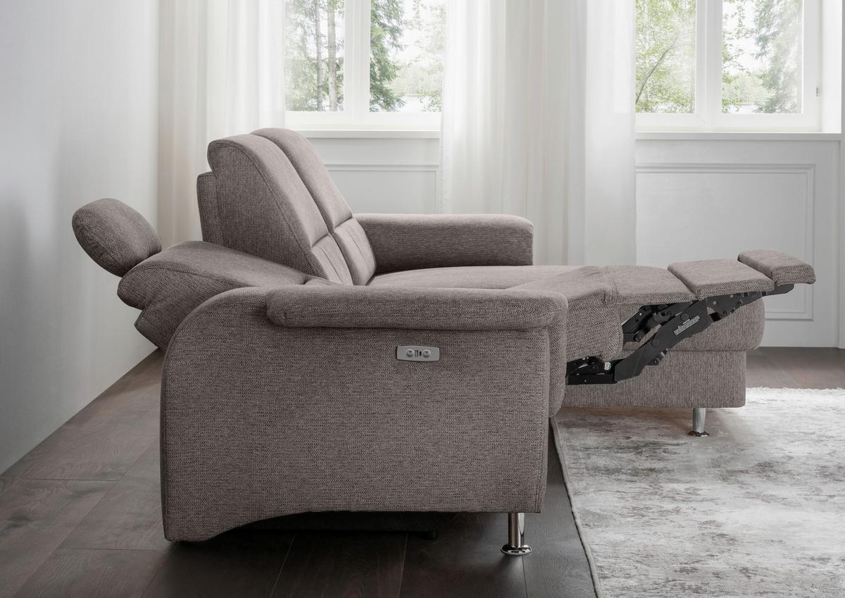 Ecksofa Mit Stauraum Parole Graubraun Chenille - Chromfarben/Graubraun, MODERN, Textil (231/165cm) - Livetastic