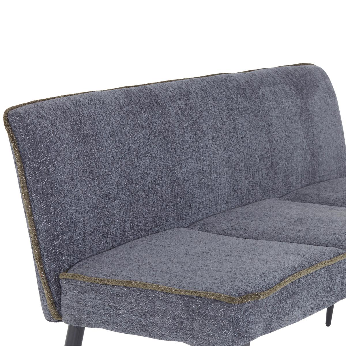 Sitzbank Cory - Hellgrau/Schwarz, MODERN, Textil/Metall (140/83/62cm) - MID.YOU