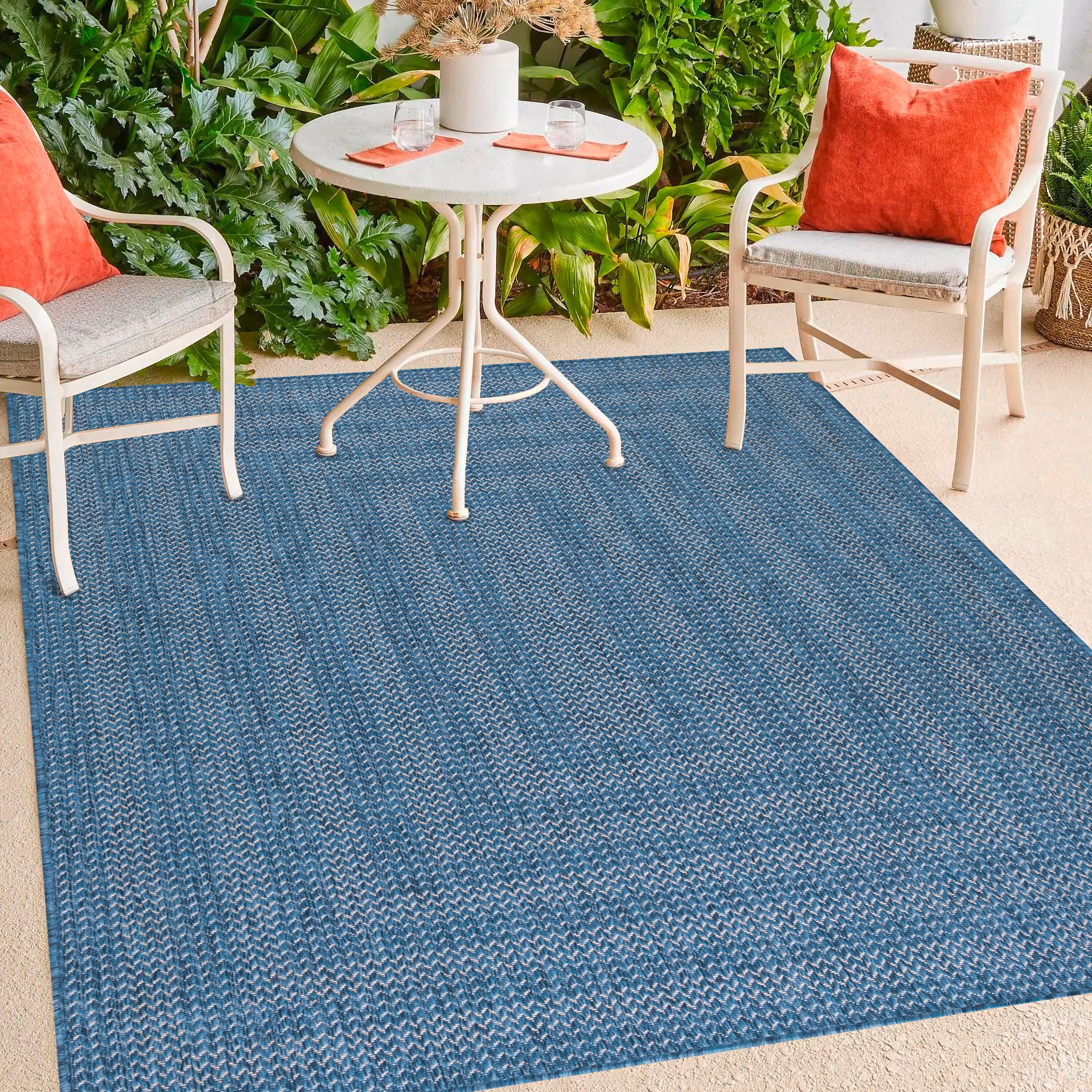 Outdoorteppich Zagora - Blau, Basics, Textil (140/200cm) - Novel