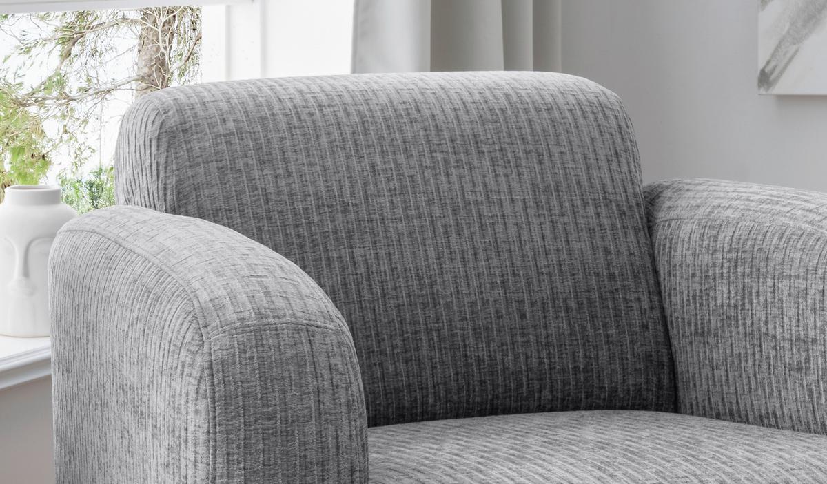 Sessel Marone Grau B: 85cm - Schwarz/Grau, MODERN, Textil (85/76/90cm) - Livetastic