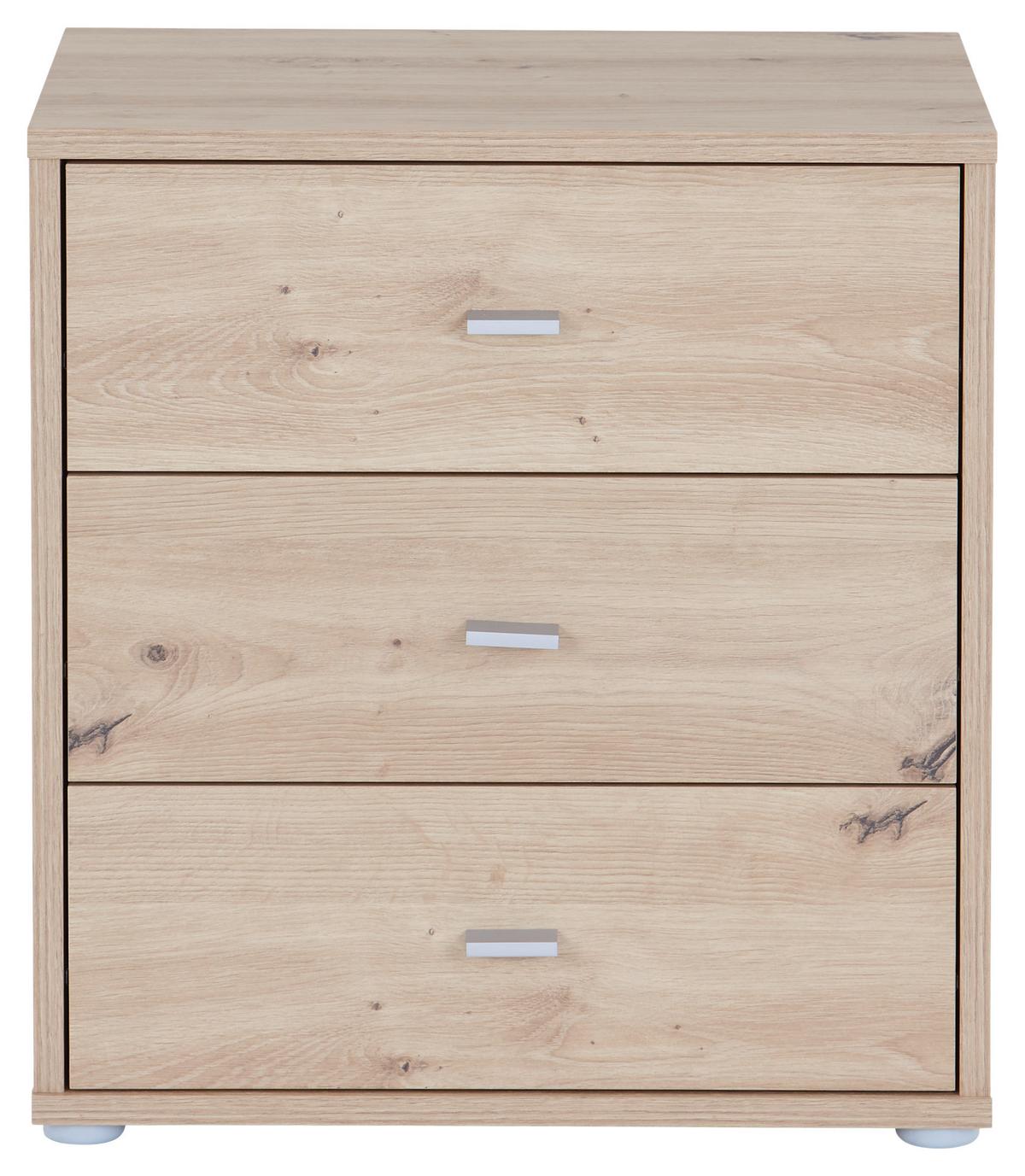 NOČNÍ STOLEK 4-YOU NEW - šedá/barvy chromu, Konvenční, kompozitní dřevo/plast (50/54,8/34,6cm)