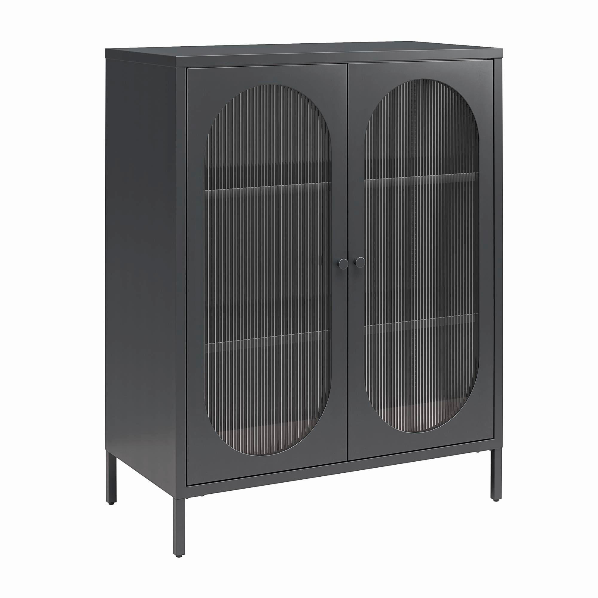 Highboard Luna Schwarz B: 80 cm
